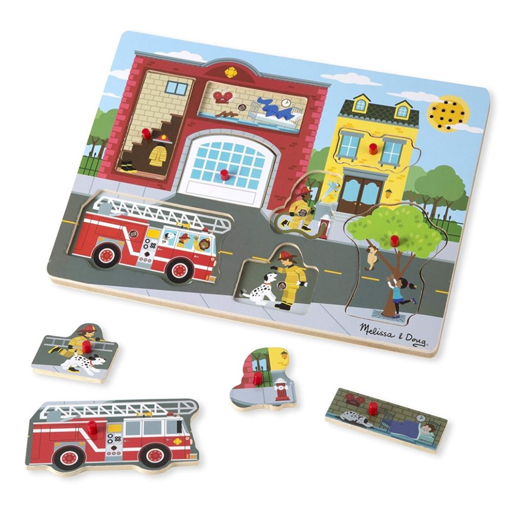 Melissa & Doug Around The Fire Station Sound Puzzle